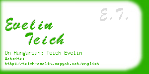 evelin teich business card